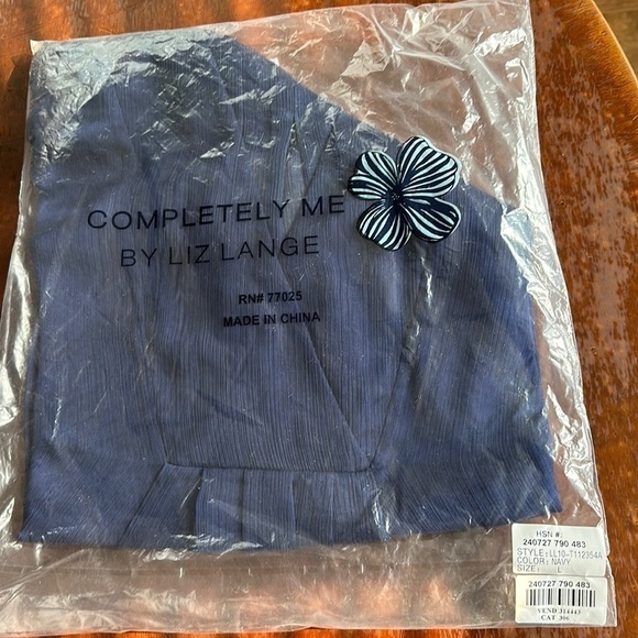 NWT Liz Lang Blue Sheer Coverup Lingerie Blouse Size Large - Picture 6 of 11